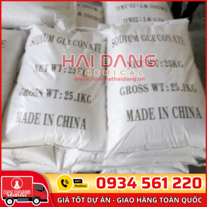Sodium Gluconate (Đường Nho) Trung Quốc Bao 25kg 
