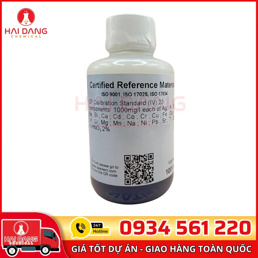 Dung Dịch Chuẩn ICP 23 Thành Phần 1000mg/L CPAchem 100ml