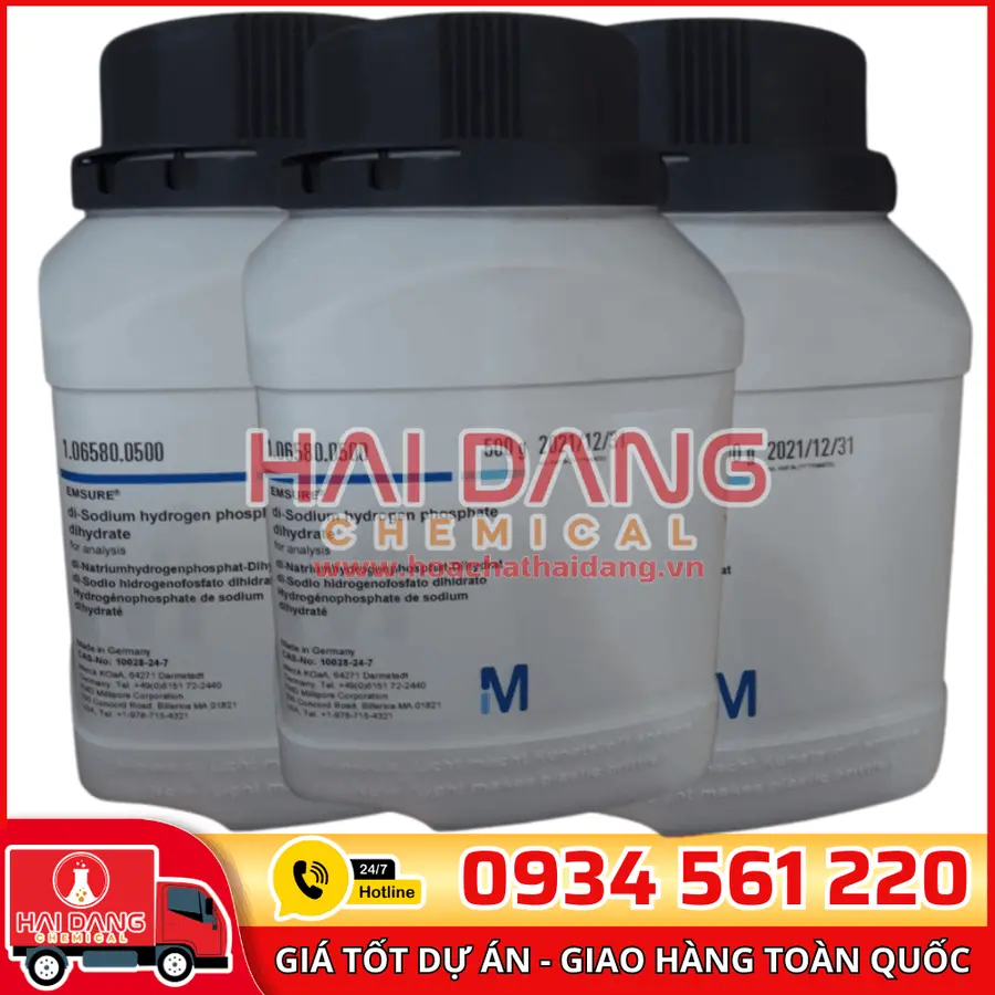 Di-Sodium Hydrogen Phosphate Dihydrate lọ 500g - Merck