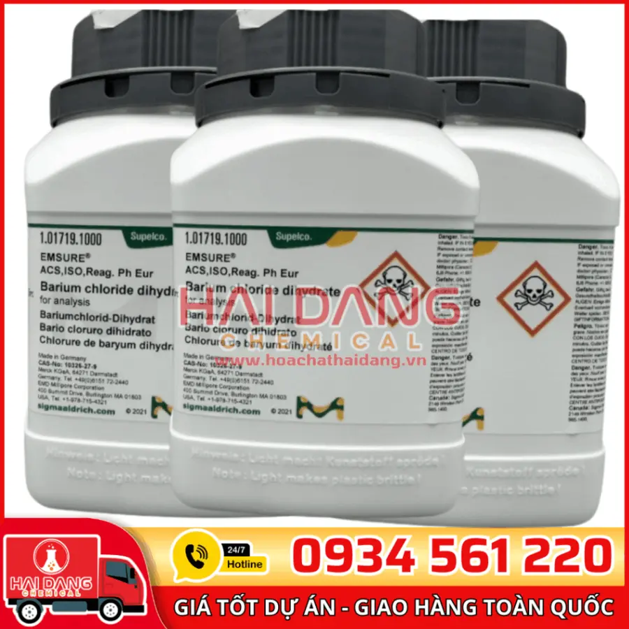 Barium Chloride Dihydrate, lọ 1kg – Merck