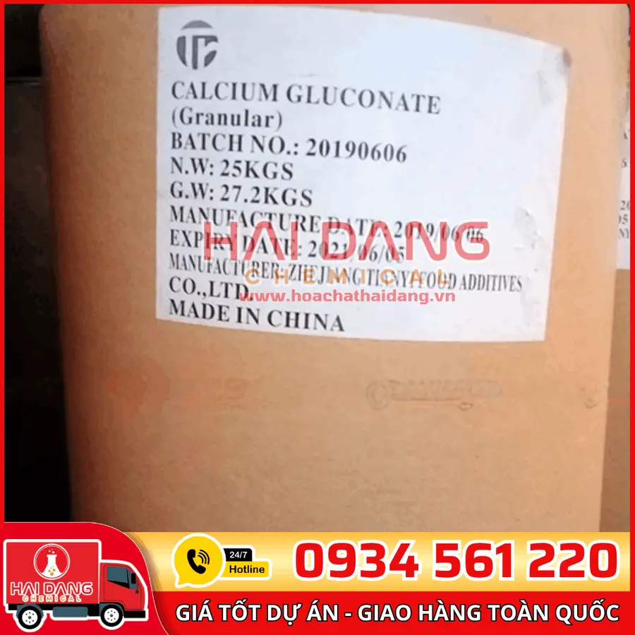 Calcium Glucoheptonate Ấn Độ 25Kg – Bổ Sung Canxi Dược Dụng