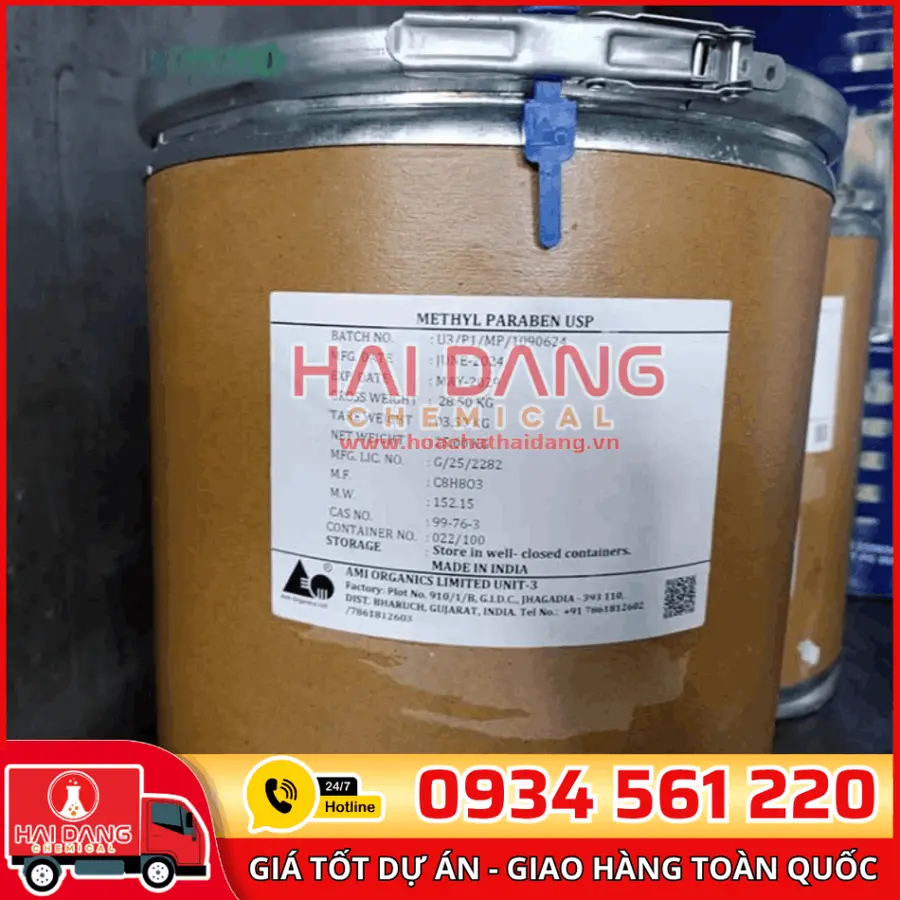 Methyl Paraben Nipazil Ấn Độ – Chất Bảo Quản Mỹ Phẩm Hiệu Quả
