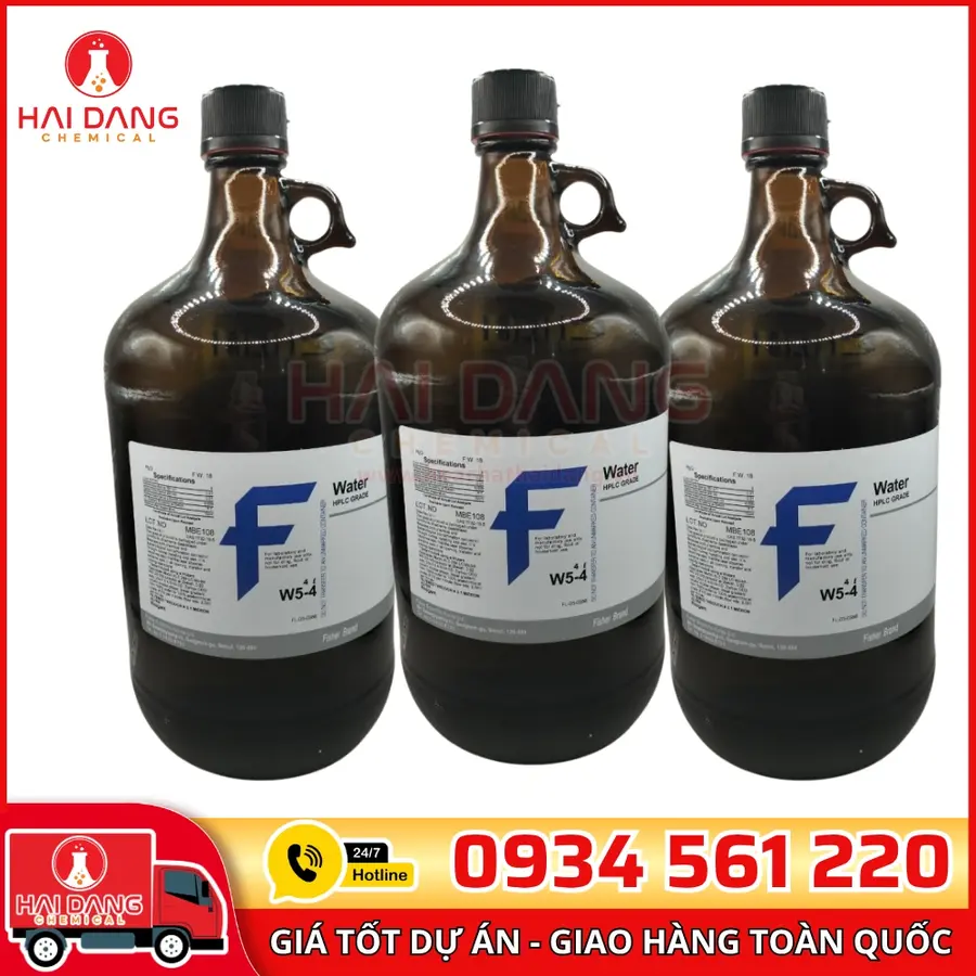 Water (HPLC Grade)  lọ 4l, hãng Fisher