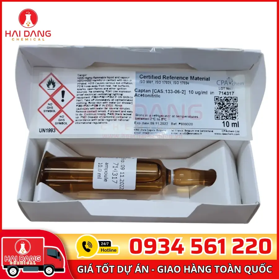 Dung Dịch Chuẩn Captan 10µg/mL Trong Acetonitrile CPAchem
