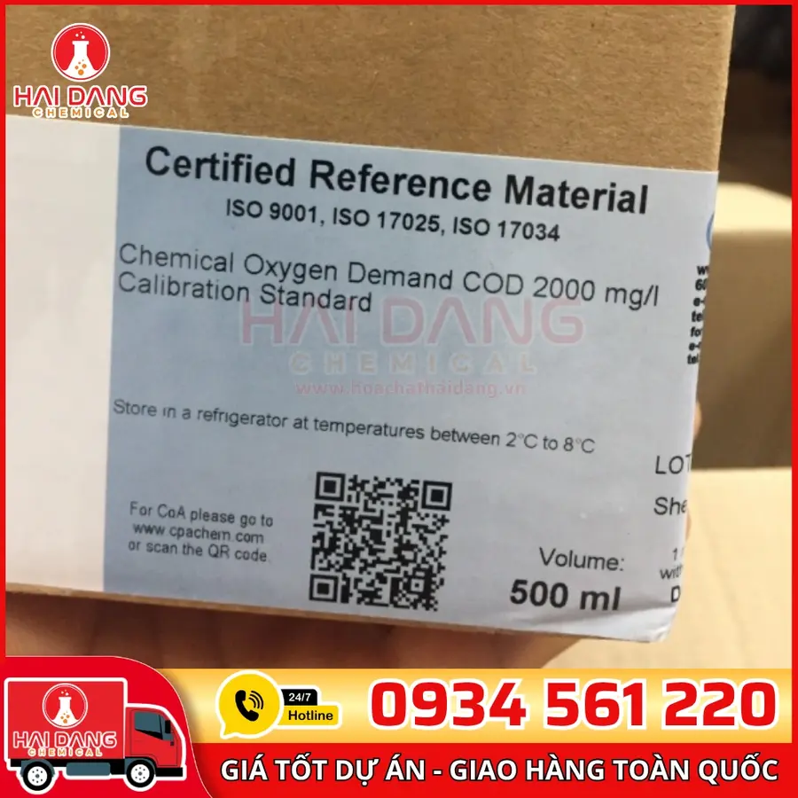 Dung Dịch Chuẩn COD 2000mg/L Chai 500mL CPAchem