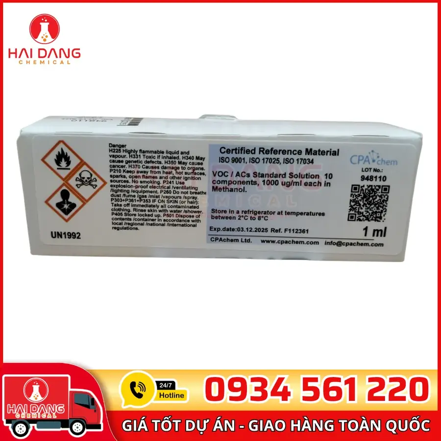 Dung Dịch Chuẩn VOC/ACs 10 Thành Phần 1000µg/mL CPAchem