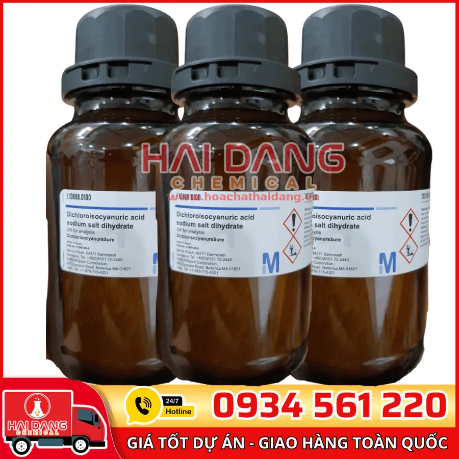 Dichloroisocyanuric Acid Sodium Salt Dihydrate lọ 100g - Merck