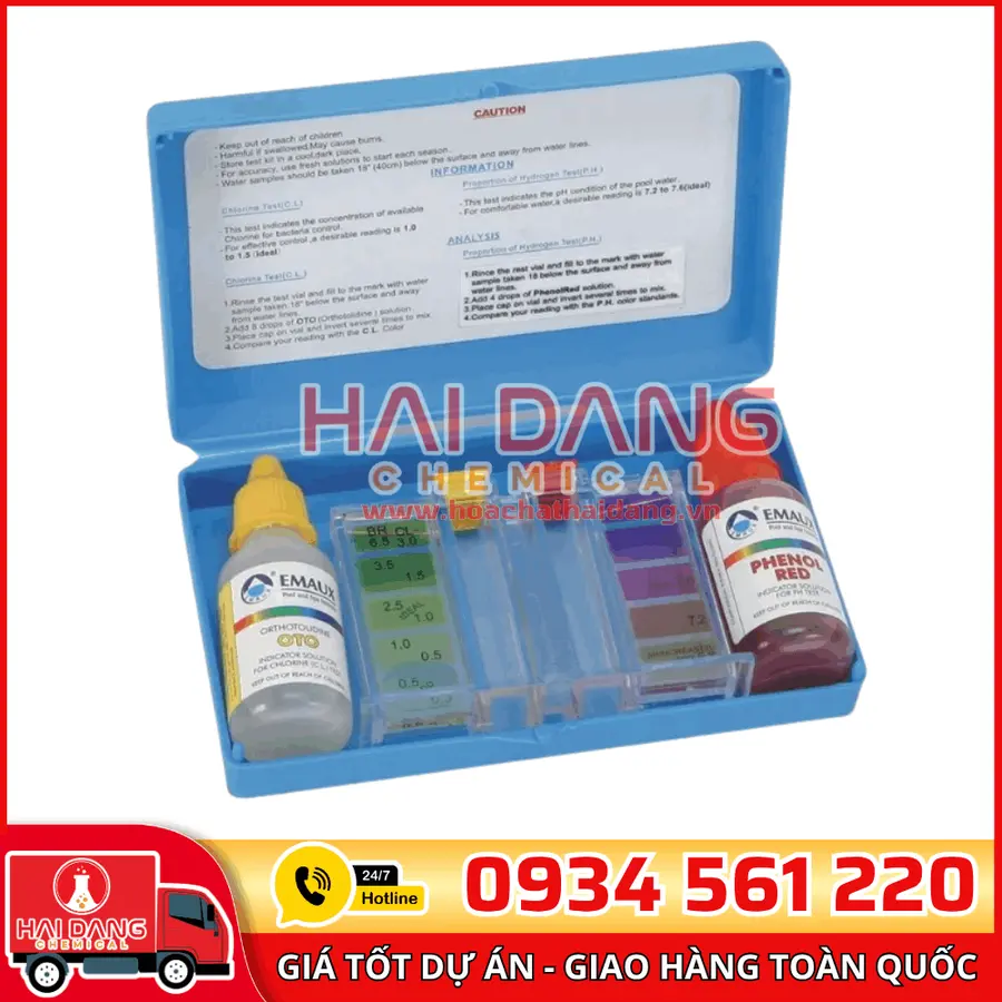 Bộ Thử Nước Hồ Bơi Emaux CE029 Đo Clo Và pH Chuẩn Xác
