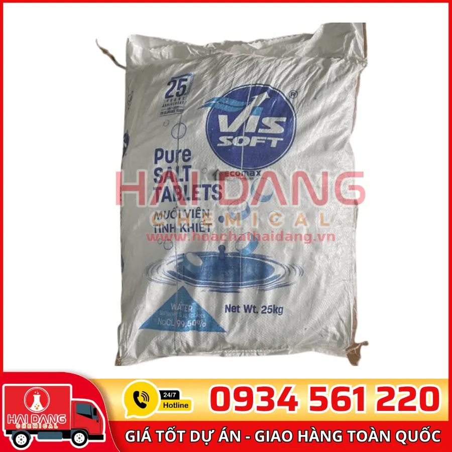 Muối Viên Vissoft NaCl Ấn Độ