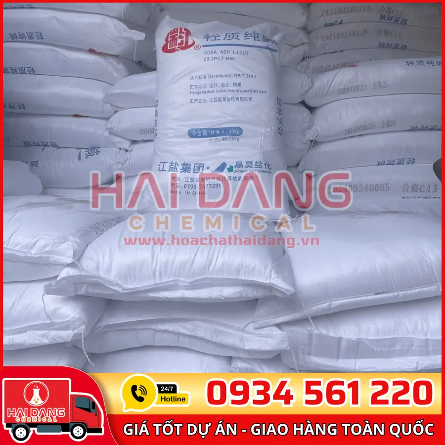 Sodium Carbonate Soda Ash Light 99% Na2CO3 Trung Quốc
