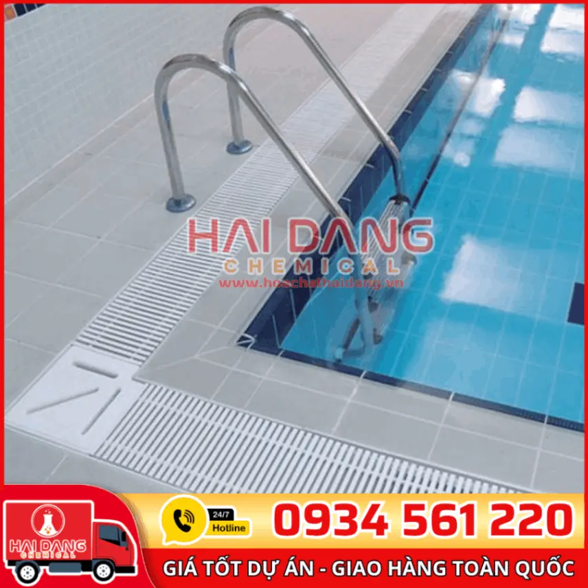 Góc Máng Tràn Vuông Bể Bơi Nhựa ABS Chịu Lực, Lắp Đặt Dễ
