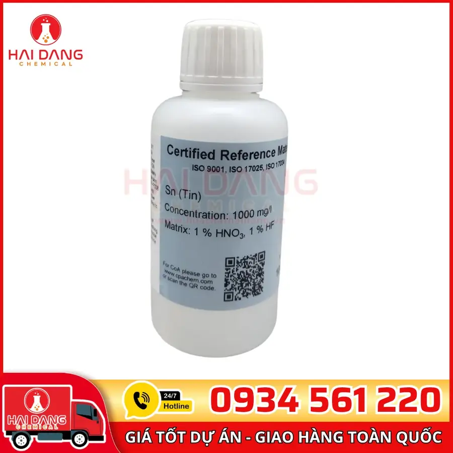 Dung Dịch Chuẩn Thiếc Sn 1g/L AAS 100mL CPAchem