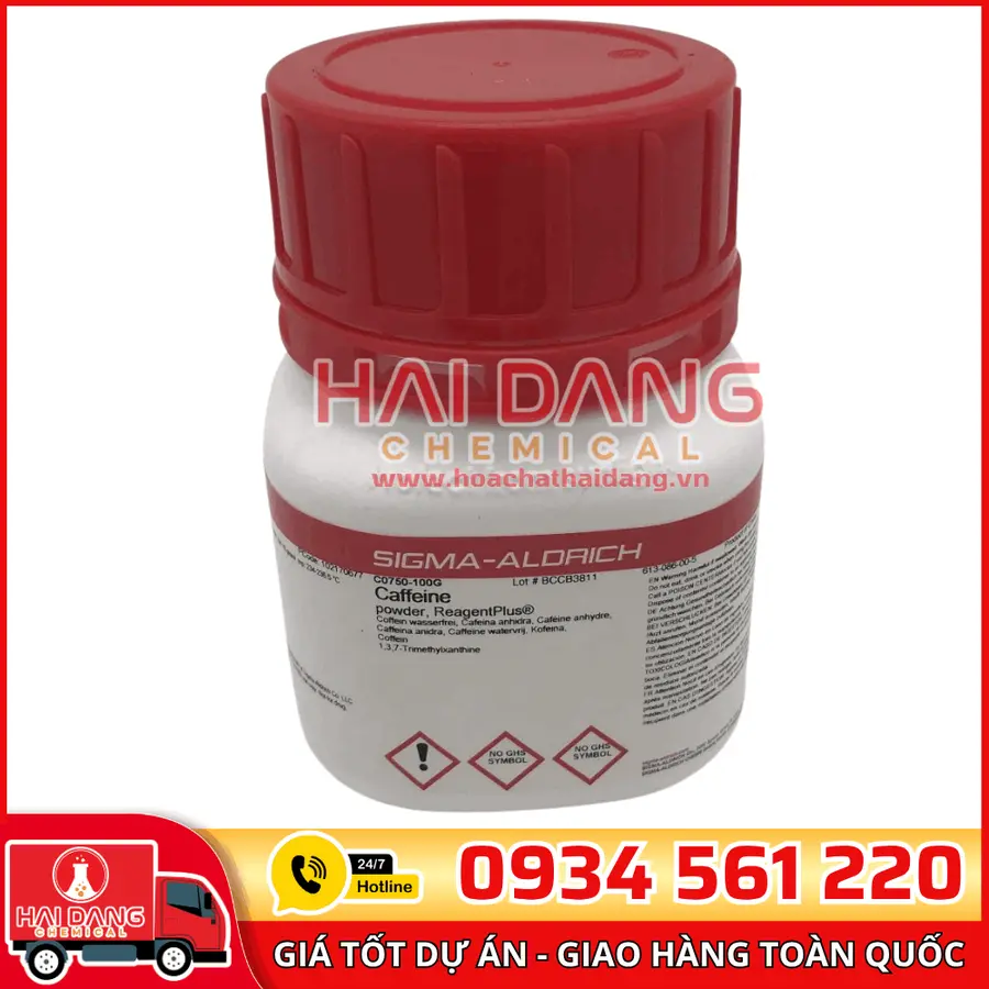 Caffeine Anhydrous Trung Quốc 25Kg – Bột Tinh Khiết Dược Dụng