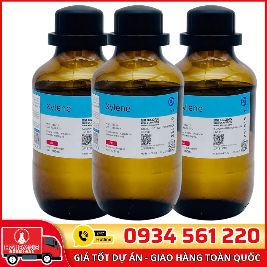 Xylene C₆H₄(CH₃)₂, lọ 500g - hãng Xilong