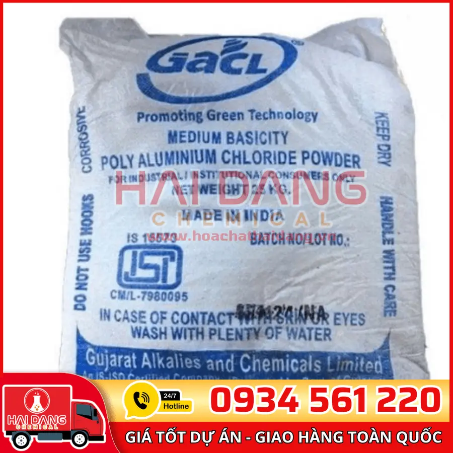 Polyaluminium Chloride PAC Al2O3 Medium Basicity 31% Ấn Độ