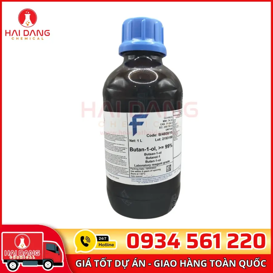Butan-1-ol, ≥99%  lọ 1l, hãng Fisher