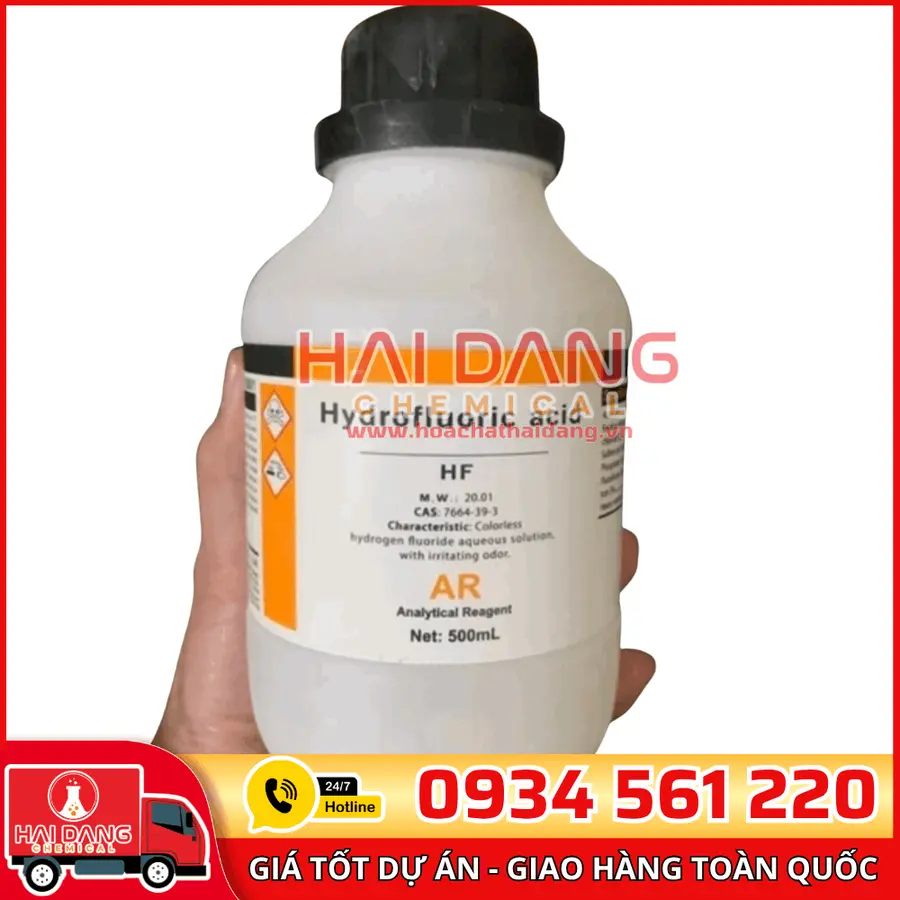 Hydrofluoric Acid 40% HF , lọ 500g - hãng Xilong