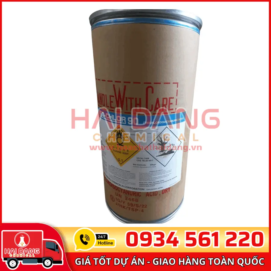 TCCA Shikoku 90% Trichloroisocyanuric Acid C₃Cl₃N₃O₃ Nhật Bản