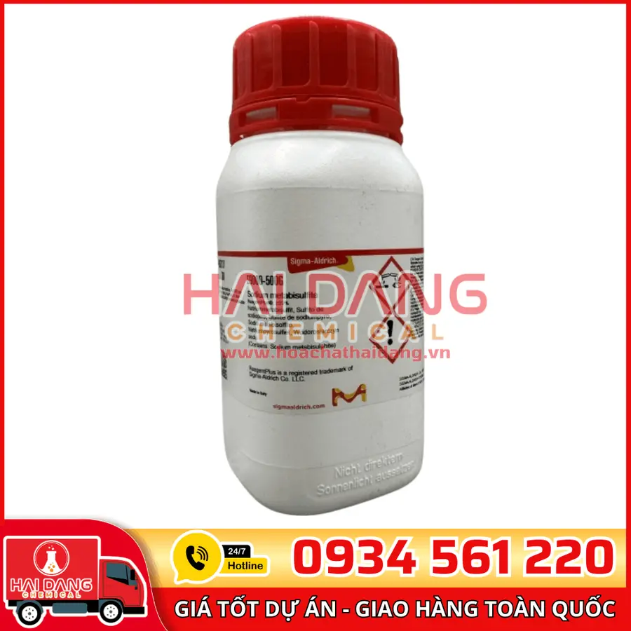 Sodium Metabisulfite lọ 500g, hãng Sigma