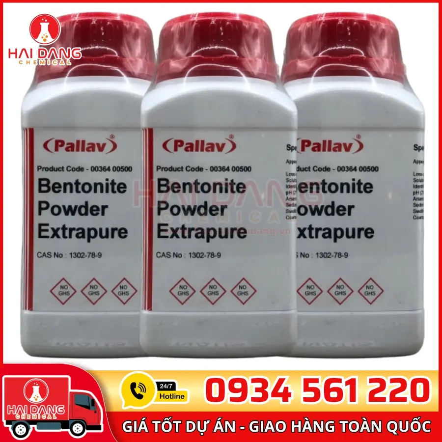 Bentonite Powder  lọ 500g, hãng Alpha Chemika