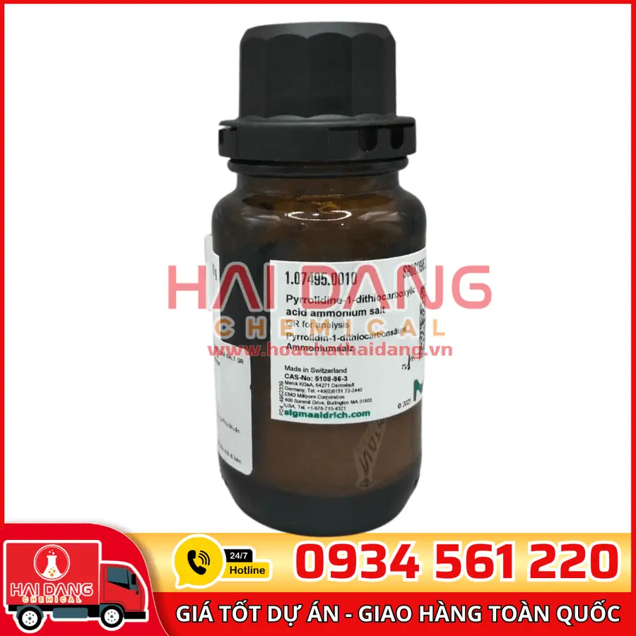 Pyrrolidine-1-dithiocarboxylic acid ammonium salt (APDC) lọ 10g - Merck