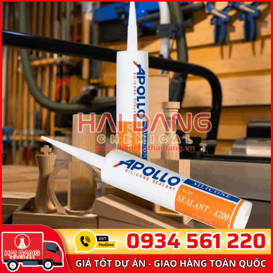 Keo Silicone Apollo A200 300ml – Trám Khe, Dán Kính, Chống Thấm Hiệu Quả