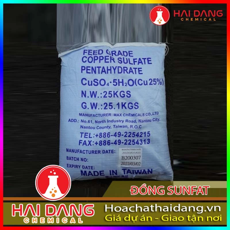 Hóa Chất Thủy Sản Đồng Copper Sulpate Taiwan