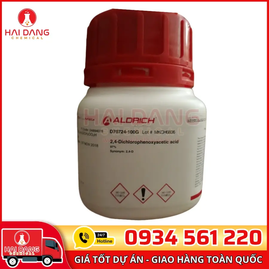 2,4-Dichlorophenoxyacetic Acid lọ 100g, hãng Sigma