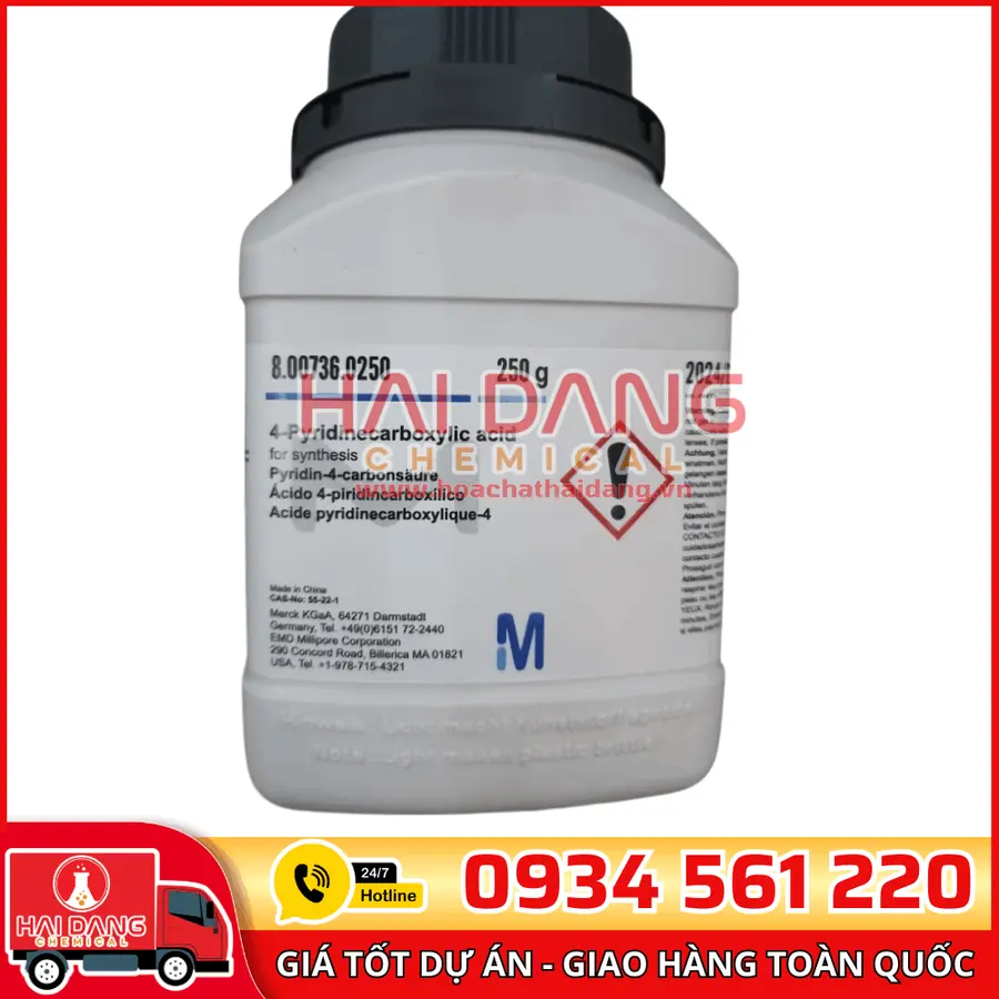 4-Pyridinecarboxylic acid (iso-Nicotinic acid)  lọ 250g - Merck