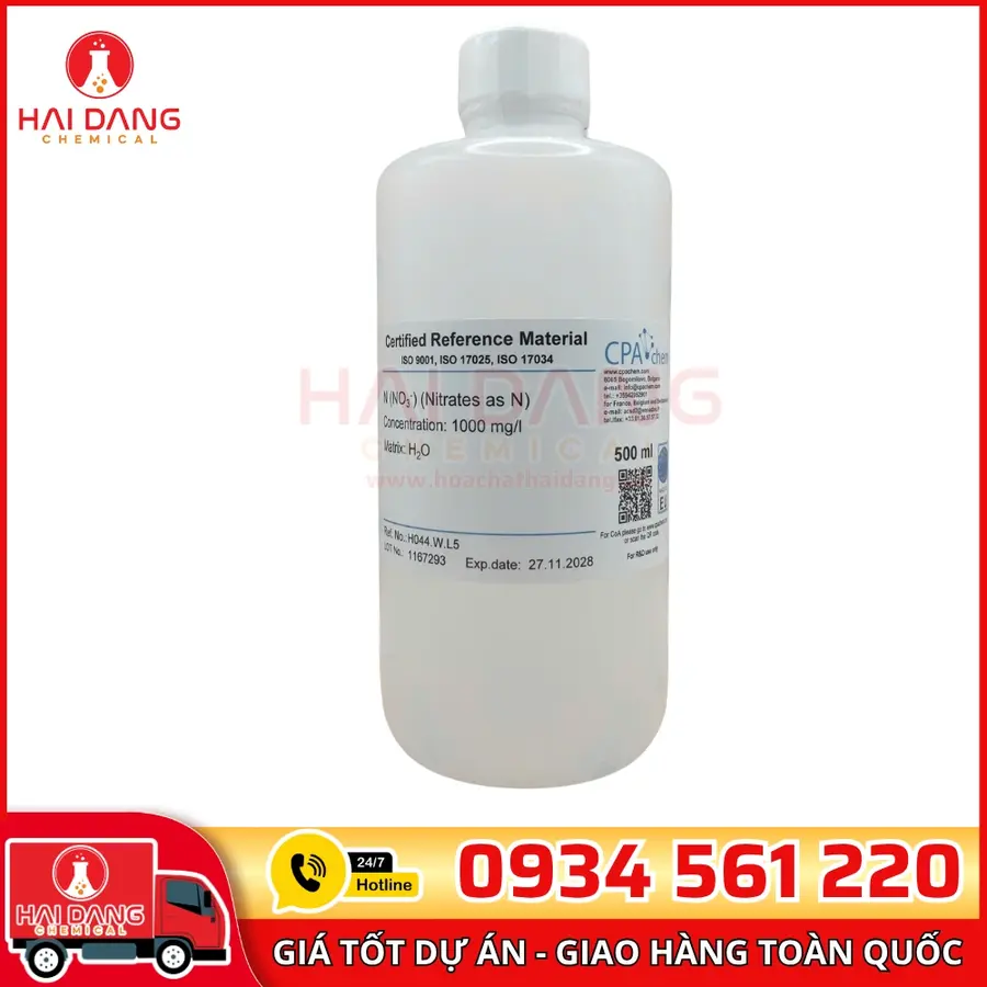 Dung Dịch Chuẩn Nitrates As N 1000mg/L IC CPAchem