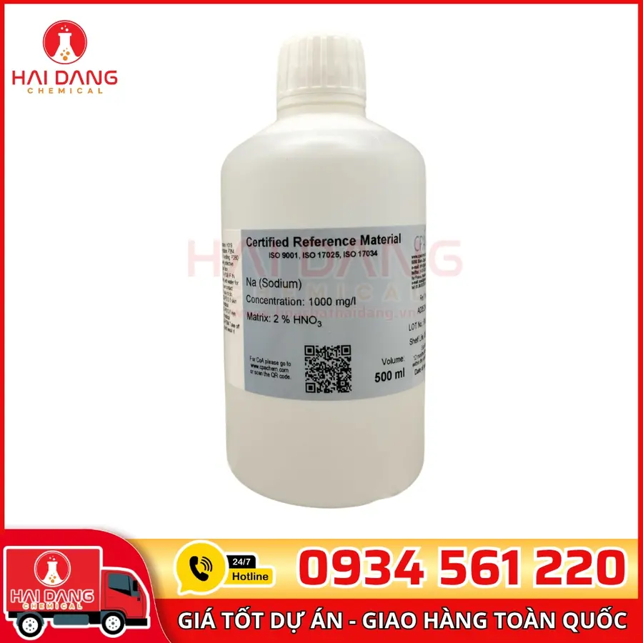 Dung Dịch Chuẩn Na 1g/L Chai 500ml Dùng Cho AAS – CPAchem