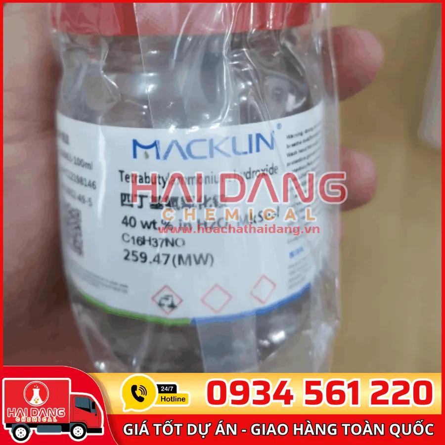 Tetrabutylammonium hydroxide 40 wt.% in H2O 100ml – Macklin