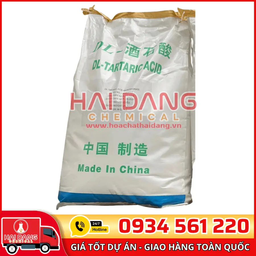 Acid Tartaric Trung Quốc Bao 25kg