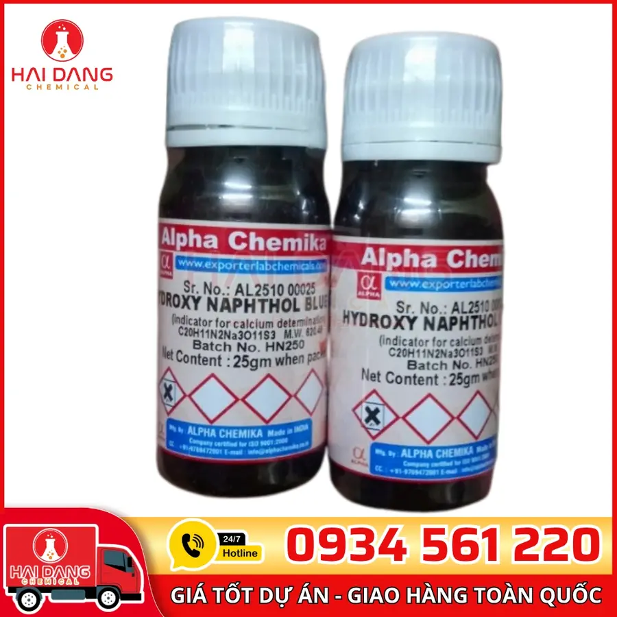 Hydroxy Naphthol Blue AR (indicator for calcium determination)  lọ 25g, hãng Alpha Chemika