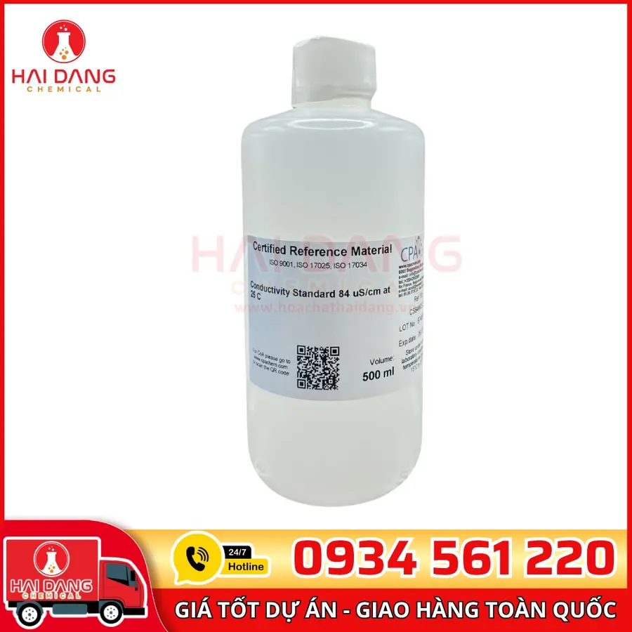 Dung Dịch Chuẩn Độ Dẫn 84 µS/cm Chai 500mL CPAchem