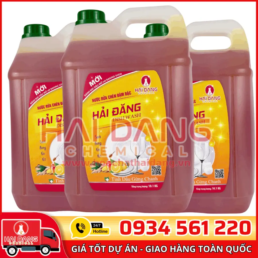 Nước Rửa Chén Hải Đăng Việt Nam Hương Gừng Chanh