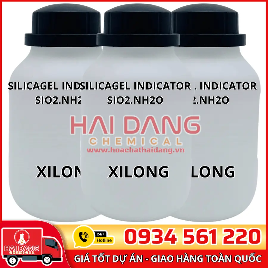 Silicagel Indicator SiO2.nH2O, lọ 500g - hãng Xilong