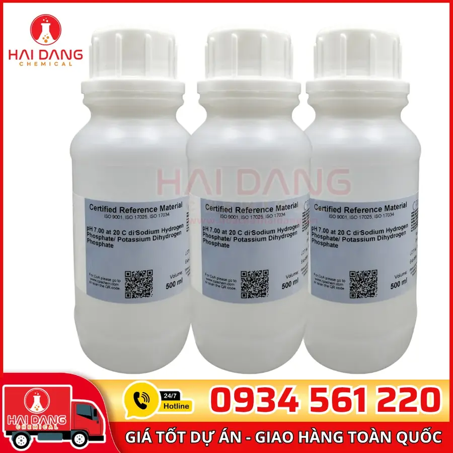 Dung Dịch Chuẩn pH 7.00 Tại 20°C 500ml CPAchem