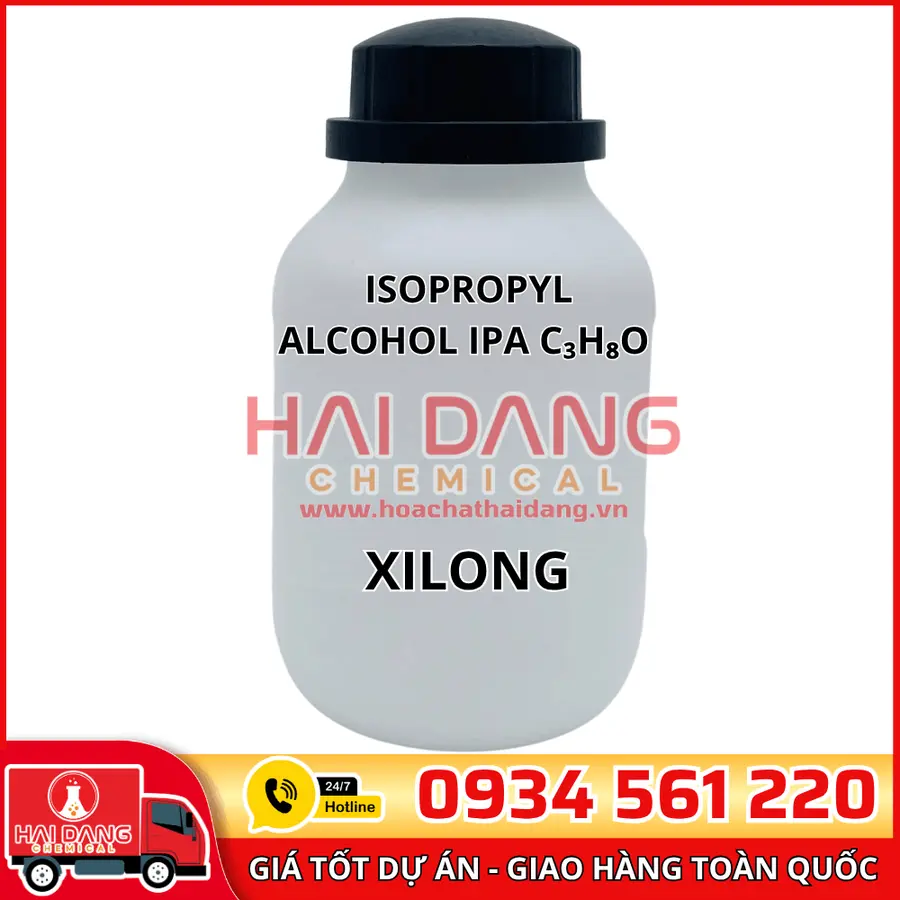Isopropyl alcohol IPA C₃H₈O, lọ 500g - hãng Xilong