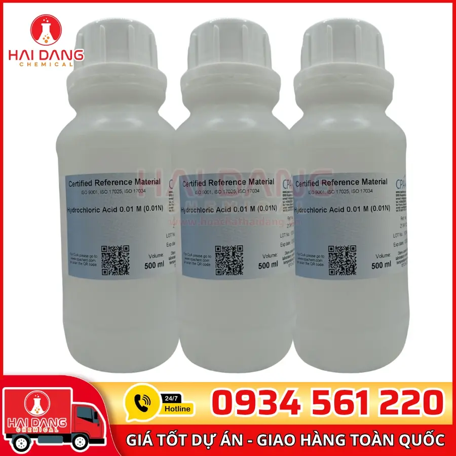 Hydrochloric Acid 0.01M 1L – Dung Dịch Chuẩn CPAchem