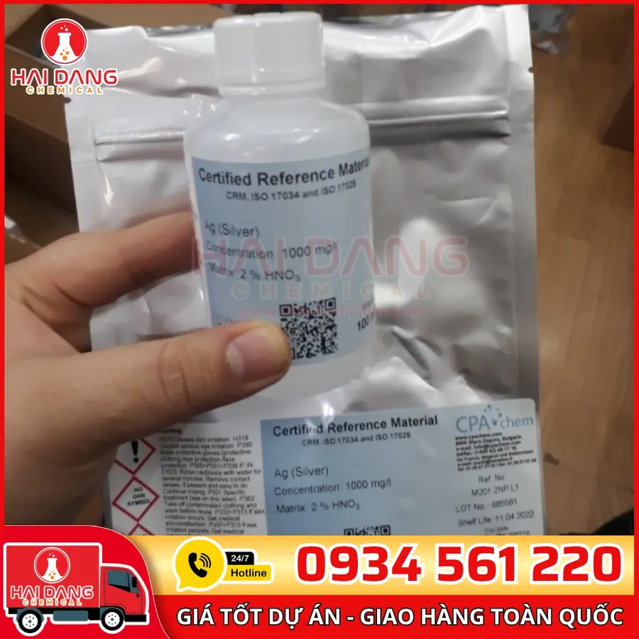 Dung Dịch Chuẩn Silver (Ag) ICP/MS 1g/L 100mL CPAchem