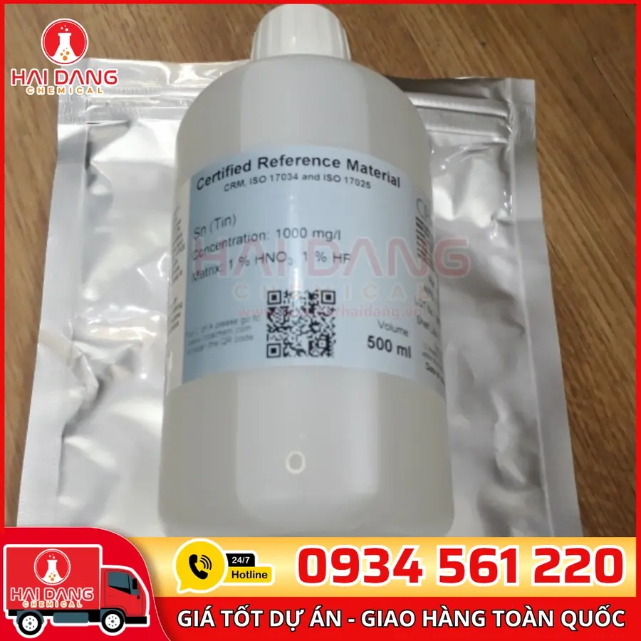 Dung Dịch Chuẩn Thiếc (Sn) 1g/L Cho AAS CPAchem