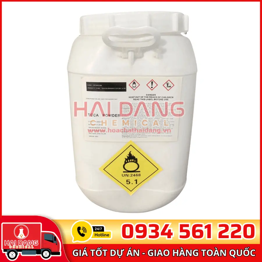 TCCA Bột Trichloroisocyanuric Acid C3Cl3N3O3 Trung Quốc
