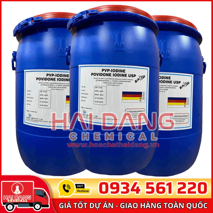 Pvp Iodine Glide Ấn Độ Thùng 25 Kg