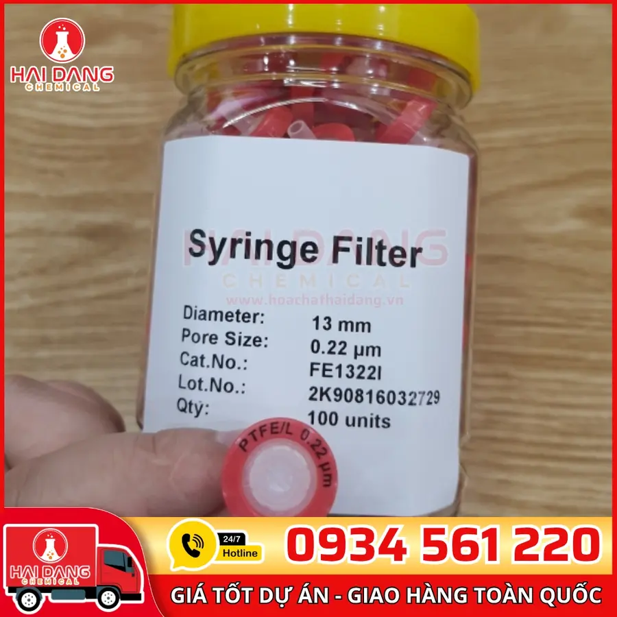 Đầu Lọc PTFE Hydrophilic 0.22µm – 13mm – Hãng Finetech