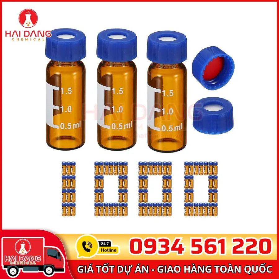 Autosampler Vial 2mL thủy tinh, kèm Micro-Insert 0.2mL, mã C0000127, hãng ALWSCI – Trung Quốc
