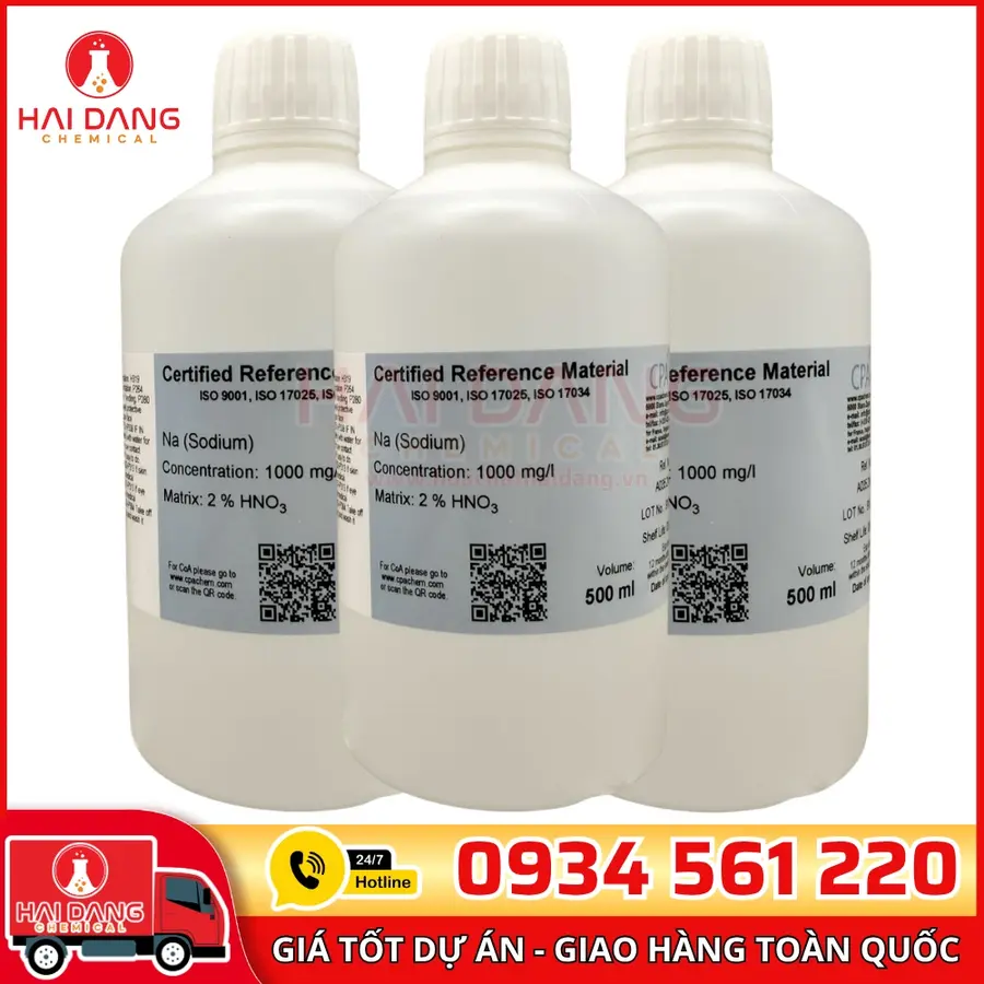 Dung Dịch Chuẩn Sodium (Na) 1g/L Cho AAS 500mL CPAchem