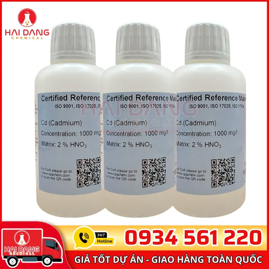 Dung Dịch Chuẩn Cadmium (Cd) AAS 1g/L 100mL CPAchem