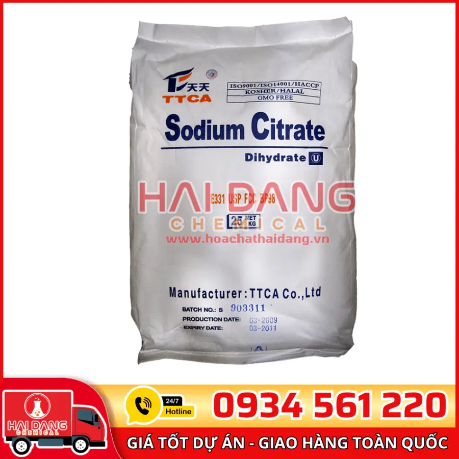 Trisodium Citrate Dihydrate Trung Quốc 25Kg – Dược Phẩm