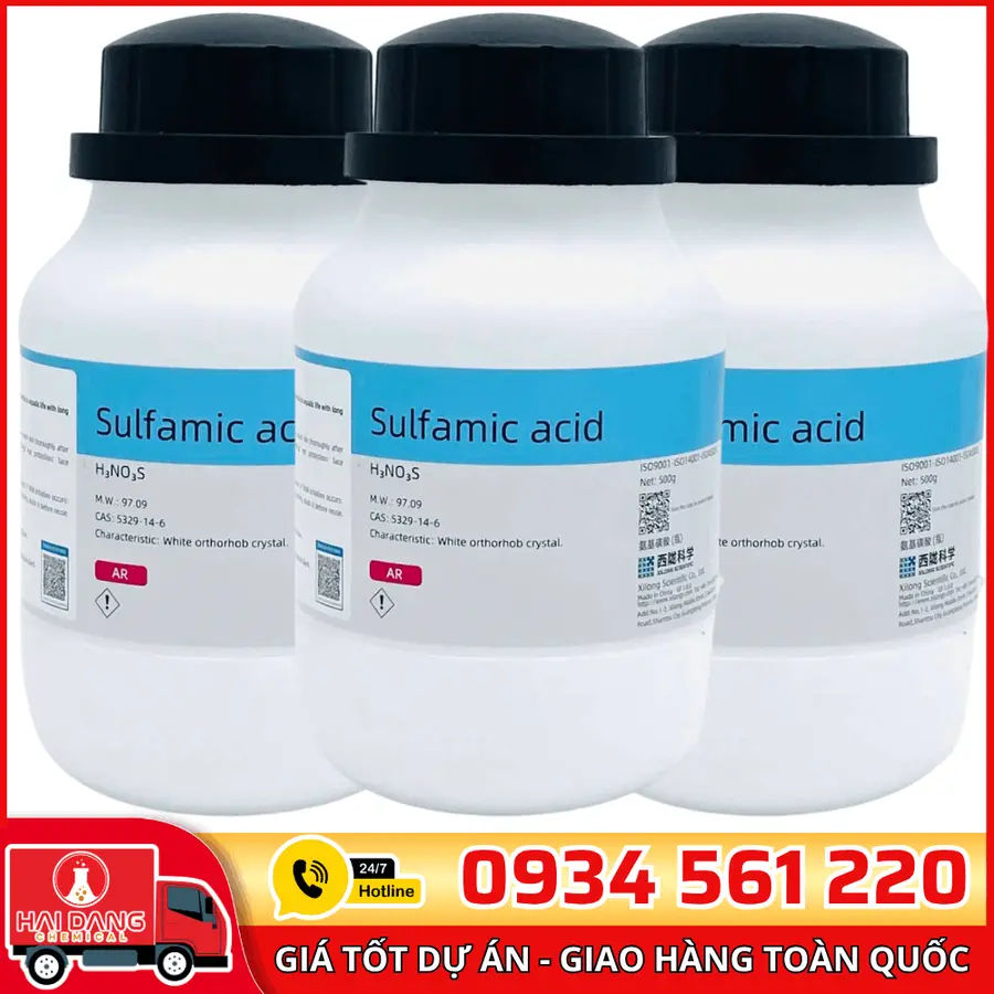 Sulfamic Acid H₃NSO₃, lọ 500g - hãng Xilong